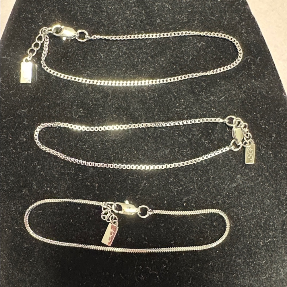 Sylvian Grant Silver Chain Bracelet Set
